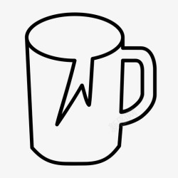 杯子破了破杯子杯子玻璃图标高清图片