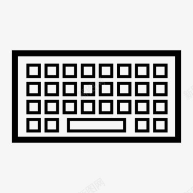 键盘轮廓按钮计算机图标图标