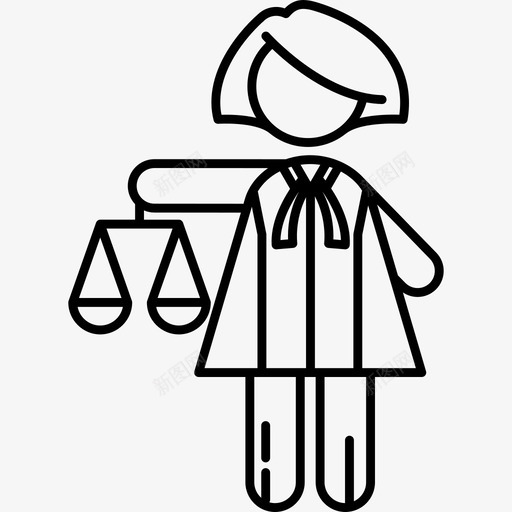 女律师女的超薄的图标svg_新图网 https://ixintu.com 女律师 女的 超薄的