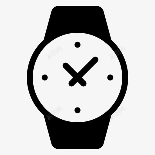 手表商务时钟图标svg_新图网 https://ixintu.com 2000个简单的实心图标 商务 手表 时钟 时间