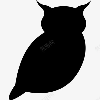 大猫头鹰动物动物的轮廓图标图标