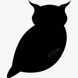 猫头鹰的轮廓大猫头鹰动物动物的轮廓图标高清图片