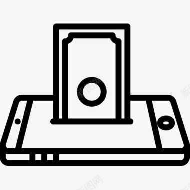 电话钞票营销图标图标