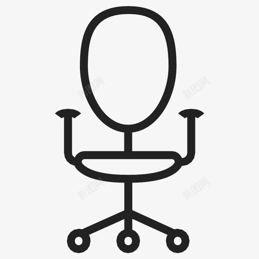 办公椅家具室内图标svg_新图网 https://ixintu.com 办公椅 室内 家具 轮子