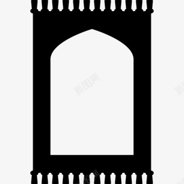 祈祷垫时尚伊斯兰偶像图标图标