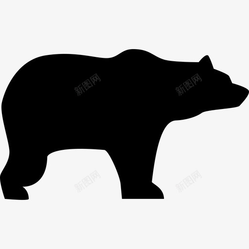 熊面朝右动物动物的轮廓图标svg_新图网 https://ixintu.com 动物 动物的轮廓 熊面朝右