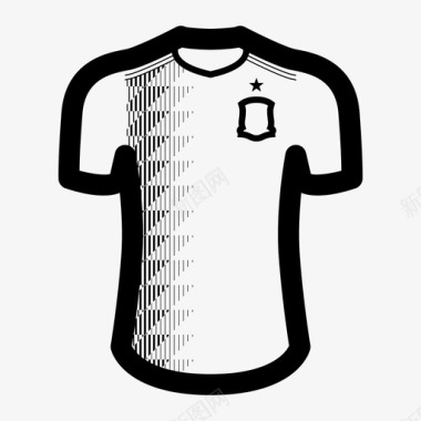 西班牙球衣足球球衣图标图标