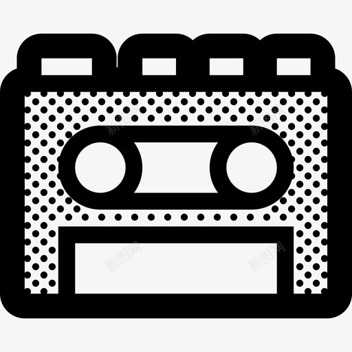 录音机音乐声音图标svg_新图网 https://ixintu.com 声音 录音机 粗轮廓点 随身听 音乐