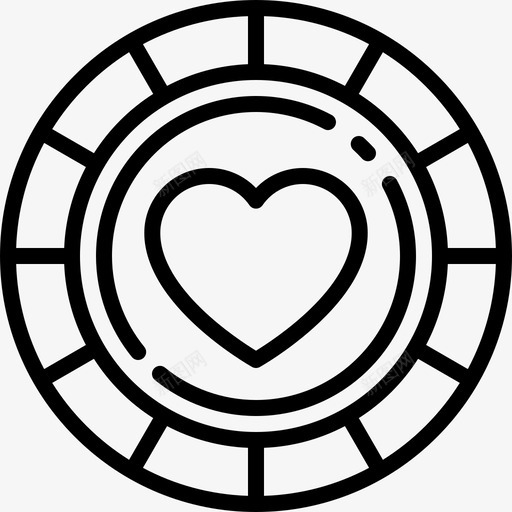 心脏芯片赌场直线型图标svg_新图网 https://ixintu.com 心脏芯片 直线型 赌场