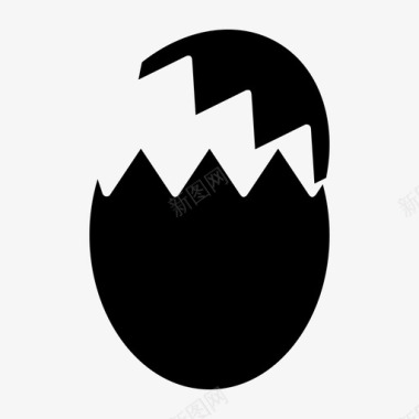 蛋壳碎鸡蛋图标图标