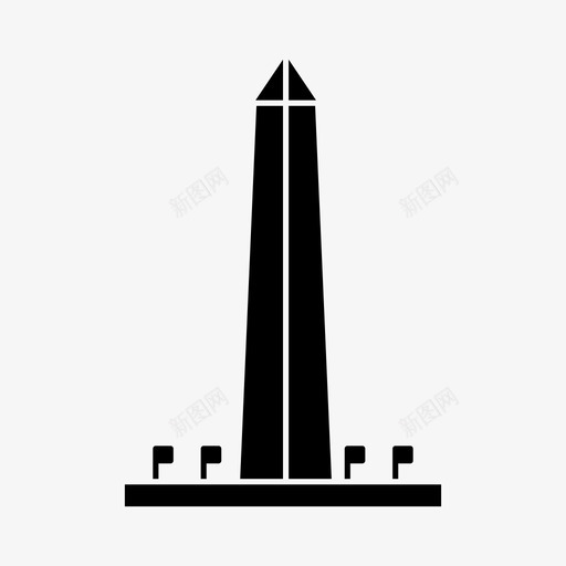 华盛顿纪念碑美国塔楼图标svg_新图网 https://ixintu.com 华盛顿纪念碑 地标 塔楼 美国