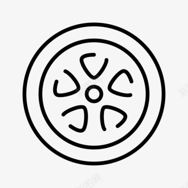 车轮汽车轮胎图标图标