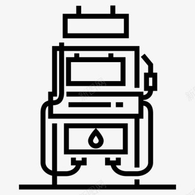 加油站燃料气泵图标图标