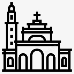马尼拉菲律宾教堂地标图标高清图片