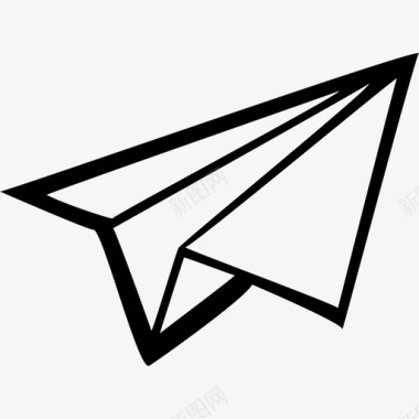 纸飞机递送电子邮件图标图标