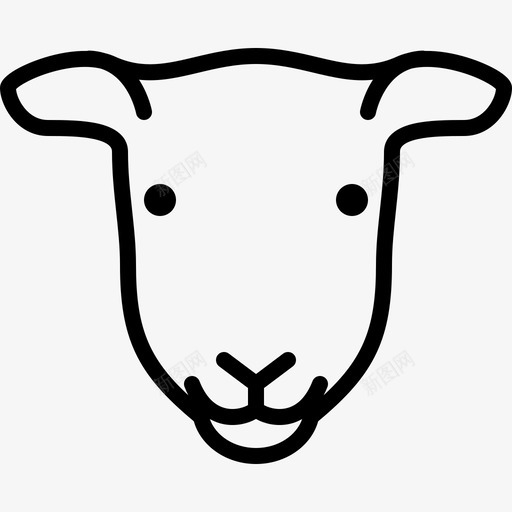 雌性羊头动物群直系图标svg_新图网 https://ixintu.com 动物群 直系 雌性羊头