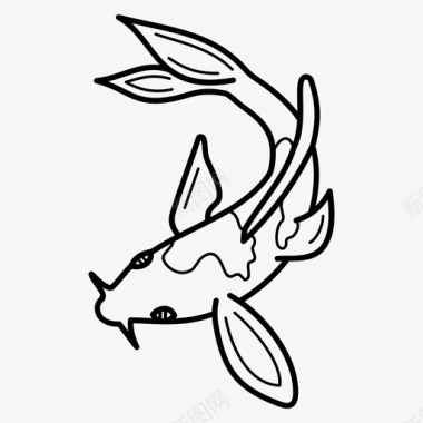 锦鲤鱼日本模式菊苣图标图标