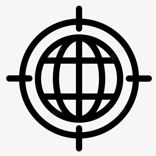 目标地球世界图标svg_新图网 https://ixintu.com 世界 世界图标 地球 目标