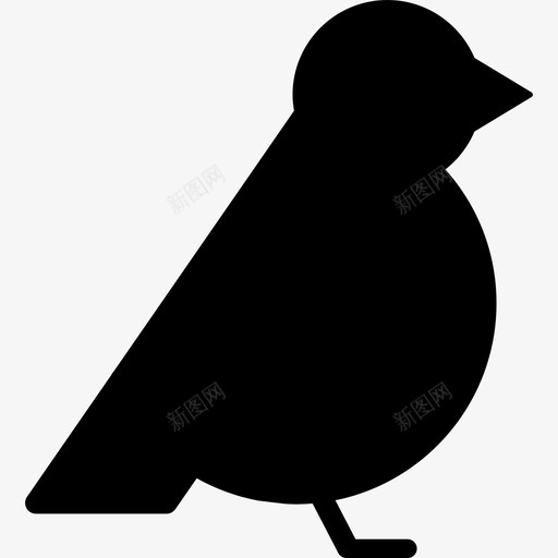 鸟朝右动物动物的轮廓图标svg_新图网 https://ixintu.com 动物 动物的轮廓 鸟朝右