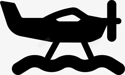 水上飞机飞机无人机图标图标