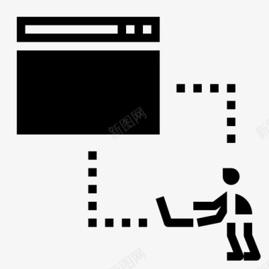 监控电脑办公室图标图标