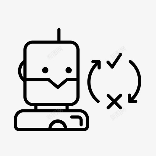 强化人工智能机器人数据学习图标svg_新图网 https://ixintu.com 人工智能机器人 学习 强化人工智能机器人 数据