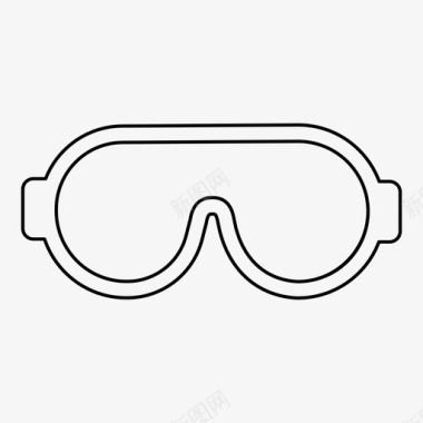 面罩护目镜游泳图标图标
