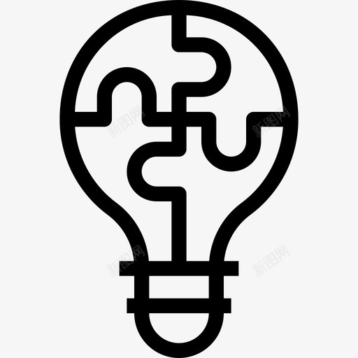 创意灯泡拼图图标svg_新图网 https://ixintu.com 创意 拼图 灯泡 解决方案 项目管理
