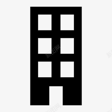 建筑公寓建筑块图标图标