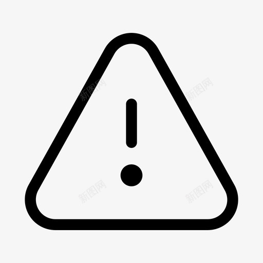 警告危险感叹号图标svg_新图网 https://ixintu.com 危险 感叹号 标志 标志线 警告