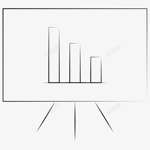 柱状图董事会财务图标svg_新图网 https://ixintu.com 手绘演示 柱状图 统计 董事会 财务