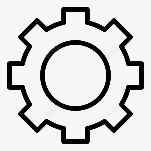 设置齿轮游戏图标svg_新图网 https://ixintu.com 游戏 装备 设置 齿轮