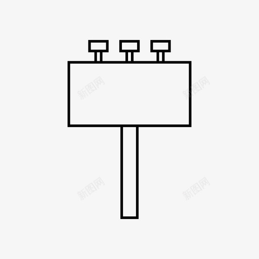 城市宣传户外广告牌图标svg_新图网 https://ixintu.com 城市宣传 户外广告牌