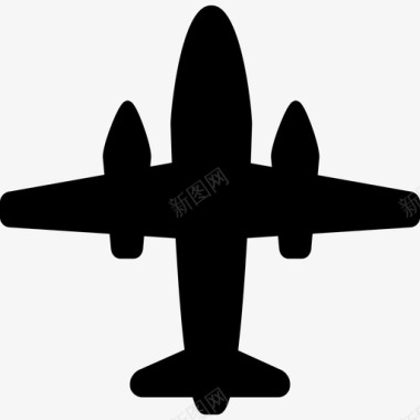 有两个大引擎的飞机运输机队图标图标