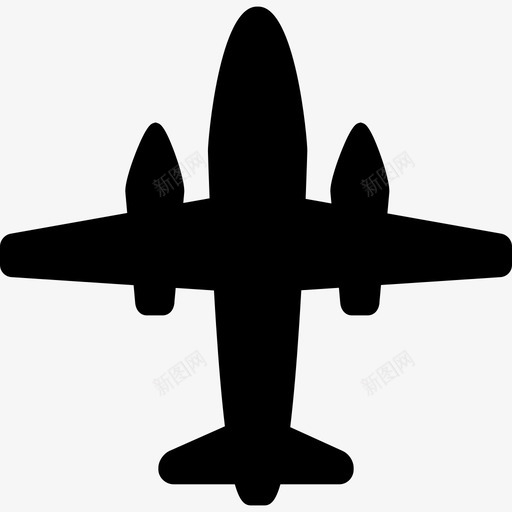 有两个大引擎的飞机运输机队图标svg_新图网 https://ixintu.com 有两个大引擎的飞机 机队 运输