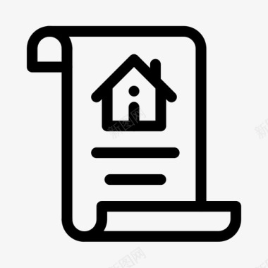 房屋按揭契约房屋图标图标