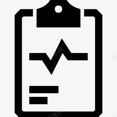 健康报告剪贴板诊断图标图标