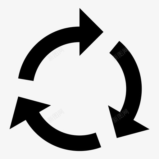 循环回收刷新图标svg_新图网 https://ixintu.com 刷新 办公 回收 循环 旋转 重新加载