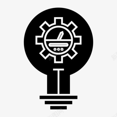 电力工业灯具图标图标