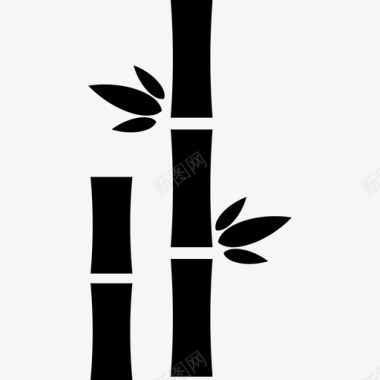 竹叶自然佛教图标图标