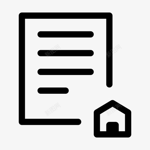 合同协议书证书契据图标svg_新图网 https://ixintu.com 合同协议书 契据 房地产行 房屋 证书