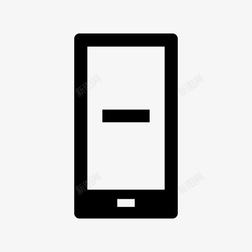 手机设备丢失图标svg_新图网 https://ixintu.com 丢失 减号 手机 设备