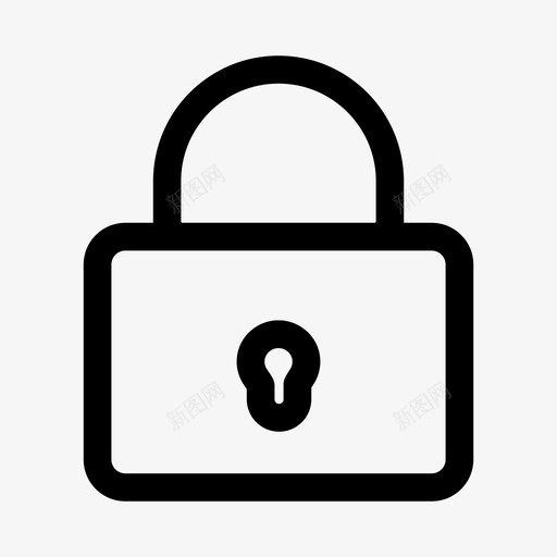 锁机密密码图标svg_新图网 https://ixintu.com 安全 密码 机密 私人 线图标 锁
