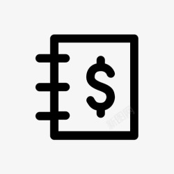 金帐现金交易现金帐簿图标高清图片