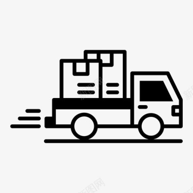 送货服务包裹运输图标图标