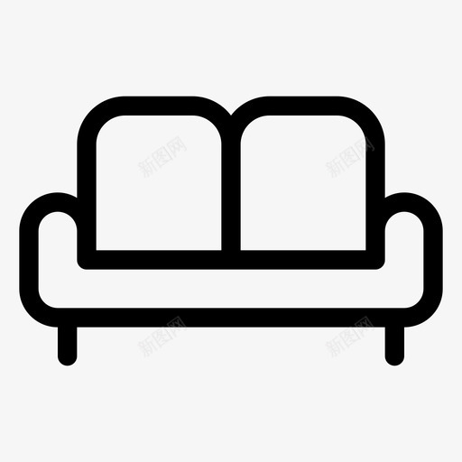 沙发舒适家具图标svg_新图网 https://ixintu.com 内饰 家具 沙发 舒适