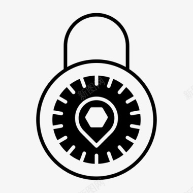 标准锁挂锁保护图标图标