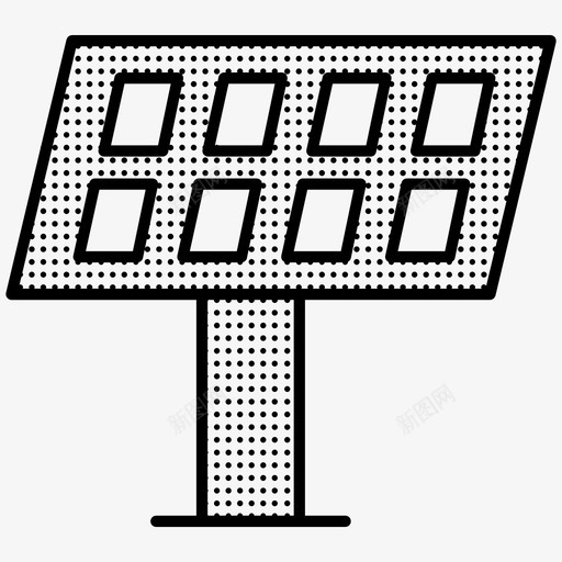 太阳能板自然点图标svg_新图网 https://ixintu.com 太阳能板 自然点