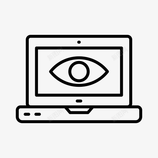视网膜显示身份笔记本电脑图标svg_新图网 https://ixintu.com 扫描 笔记本电脑 视网膜显示 身份