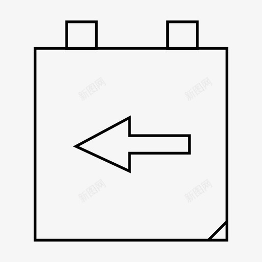 昨天以前日历图标svg_新图网 https://ixintu.com 上周 以前 工作 日历 昨天